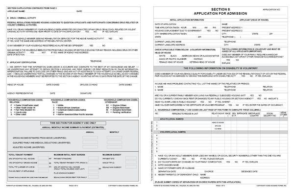 Section 8 – Housing-Forms