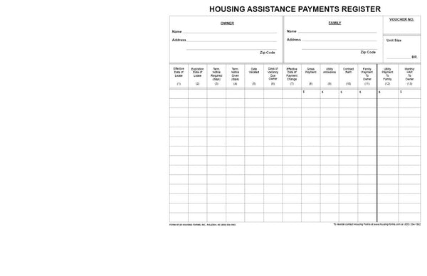 HF-26  Housing Assistance Payments Voucher