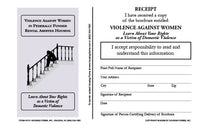 HF-51 Violence Against Women Brochure Receipt